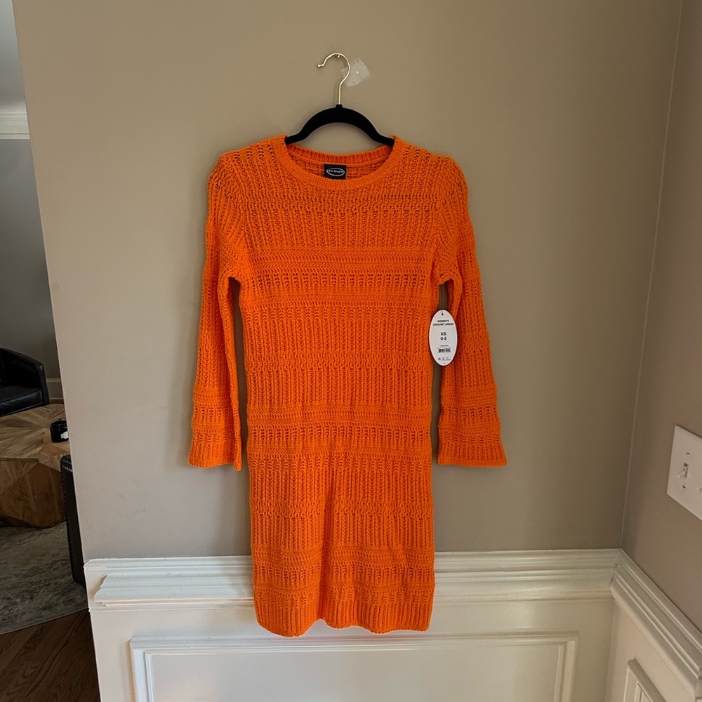 Soda Orange Knit Dress